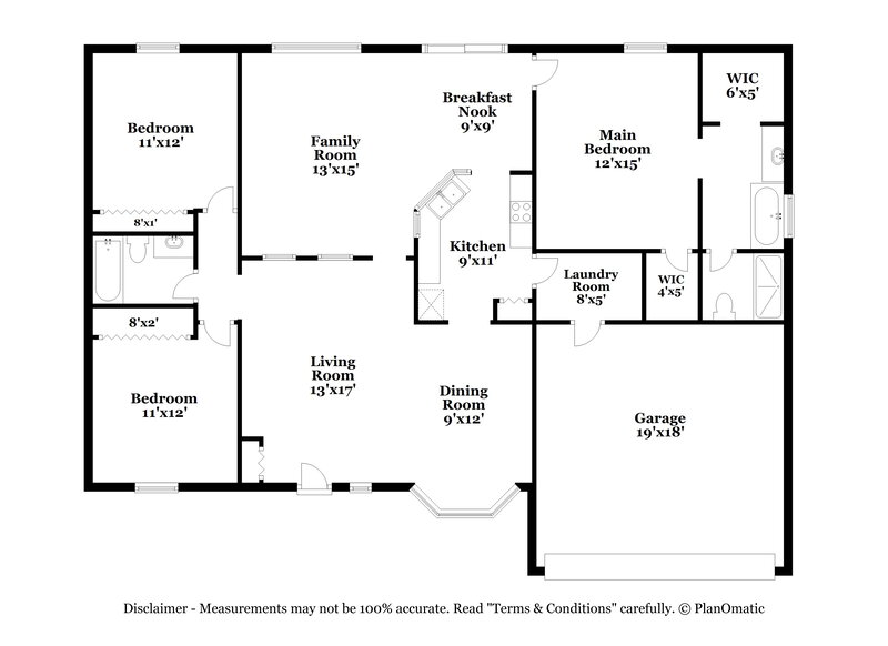 1,675/Mo, 1148 Orne Ct Kissimmee, FL 34759 Floor Plan View