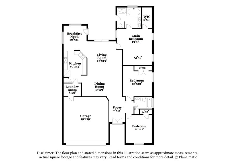 2,450/Mo, 3217 Stonehurst Cir Kissimmee, FL 34741 Floor Plan View