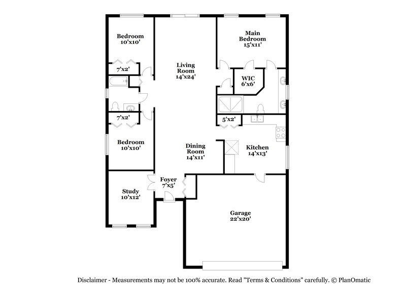 2,225/Mo, 5567 Elizabeth Rose Sq Orlando, FL 32810 Floor Plan View