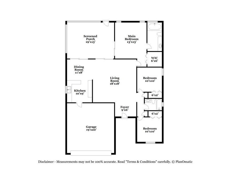 2,155/Mo, 11925 Hatcher Cir Orlando, FL 32824 Floorplan View