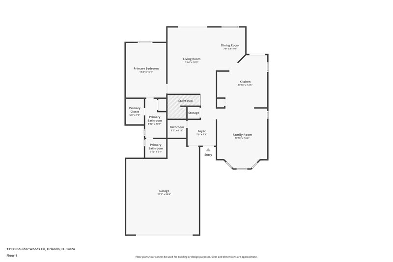 2,295/Mo, 13133 Boulder Woods Cir Orlando, FL 32824 Floor Plan View