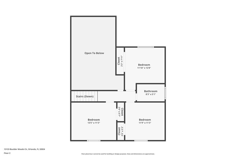 2,295/Mo, 13133 Boulder Woods Cir Orlando, FL 32824 Floor Plan View 2