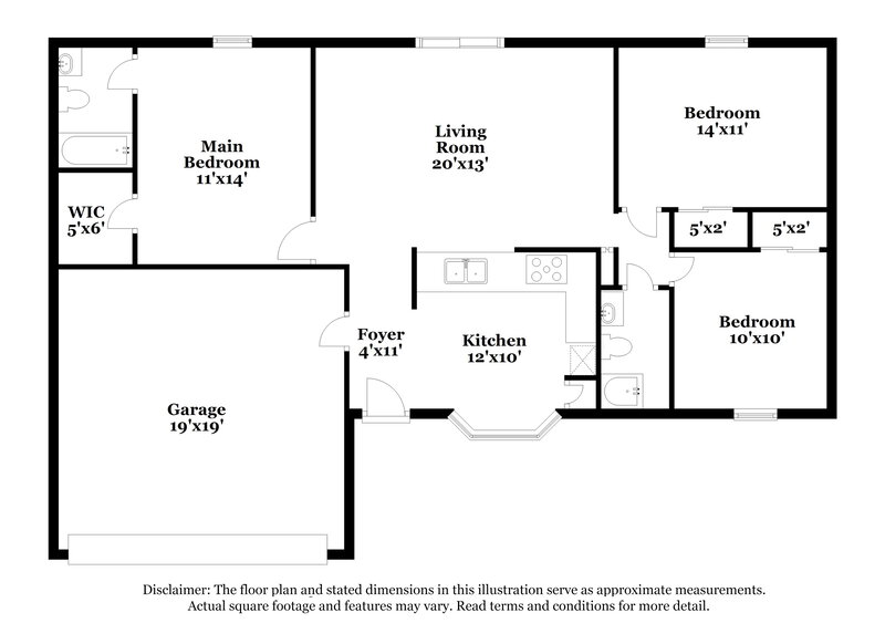 1,815/Mo, 3100 Croton Ave Deltona, FL 32738 Floor Plan View