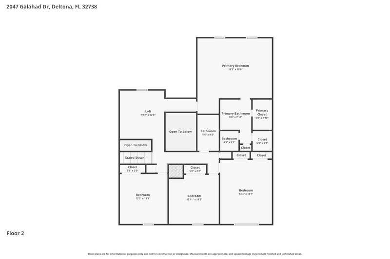 2,395/Mo, 2047 Galahad Dr Deltona, FL 32738 Floor Plan View 2