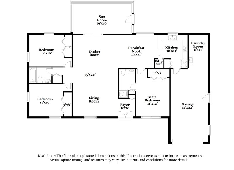 2,480/Mo, 2141 Kendall Ct Deltona, FL 32738 Floor Plan View