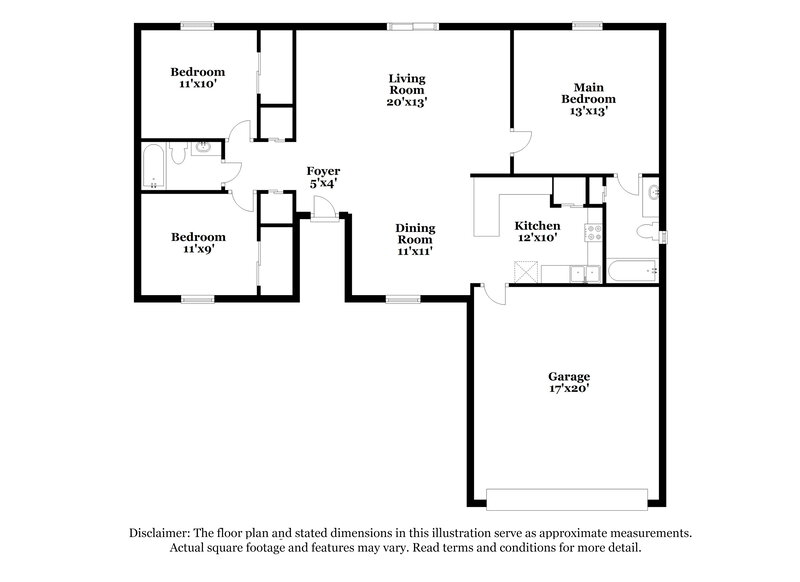1,805/Mo, 2981 Mallard Dr Deltona, FL 32738 Floor Plan View