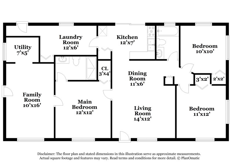 1,715/Mo, 4764 Miramar Rd Orlando, FL 32811 Floor Plan View