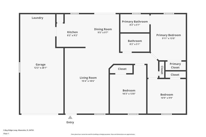1,845/Mo, 5 Bay Ridge Loop Mascotte, FL 34753 Floor Plan View