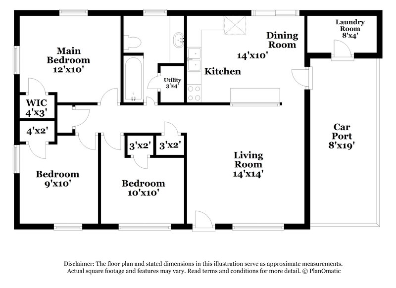 2,095/Mo, 1521 Overdale Street Orlando, FL 32825 Floor Plan View