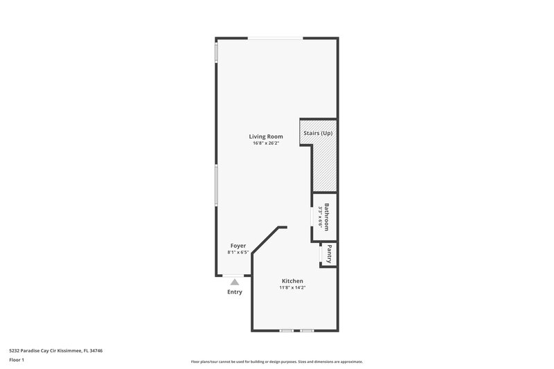 1,725/Mo, 5232 Paradise Cay Circle Kissimmee, FL 34746 Floor Plan View