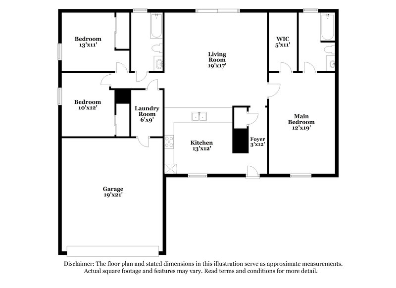 1,790/Mo, 2692 Corrigan Dr Deltona, FL 32738 Floor Plan View