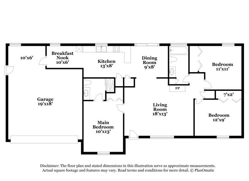 1,805/Mo, 3285 Noah St Deltona, FL 32738 Floor Plan View