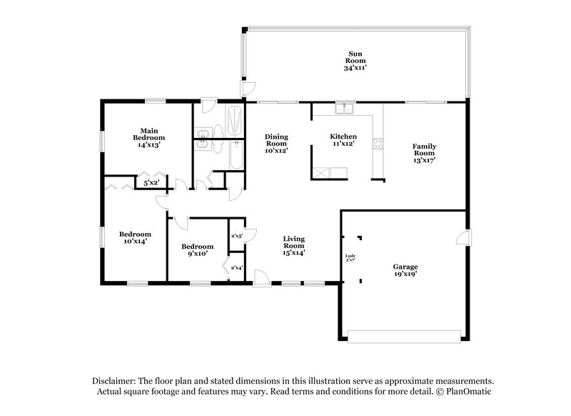 2,000/Mo, 989 E Normandy Blvd Deltona, FL 32725 Floor Plan View