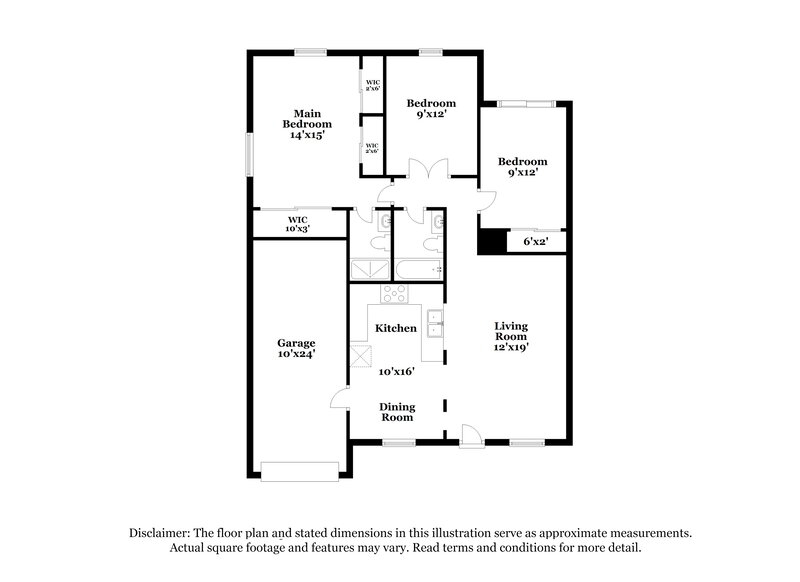 2,175/Mo, 13814 Countryplace Dr Orlando, FL 32826 Floor Plan View