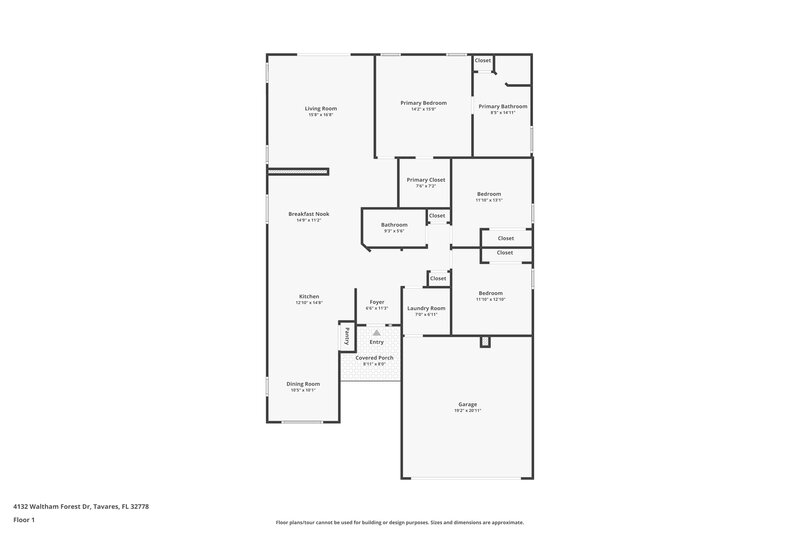 2,080/Mo, 4132 Waltham Forest Dr Tavares, FL 32778 Floor Plan View