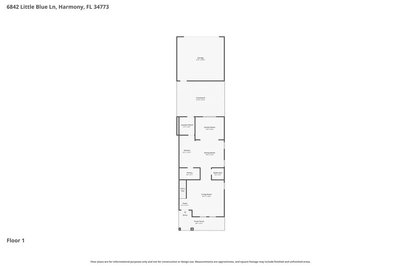2,040/Mo, 6842 Little Blue Ln Harmony, FL 34773 Floor Plan View