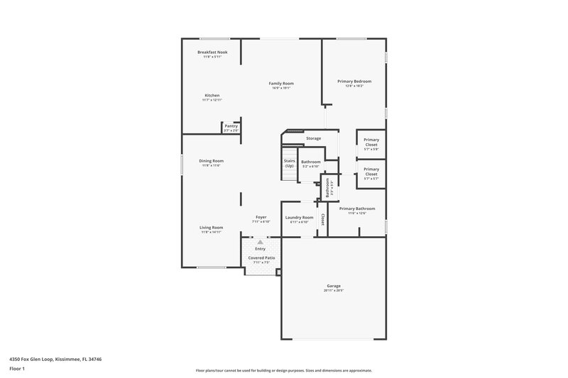 2,405/Mo, 4350 Fox Glen Loop Kissimmee, FL 34746 Floor Plan View