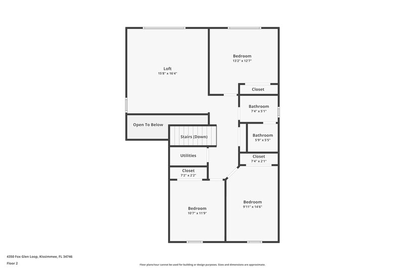 2,405/Mo, 4350 Fox Glen Loop Kissimmee, FL 34746 Floor Plan View 2
