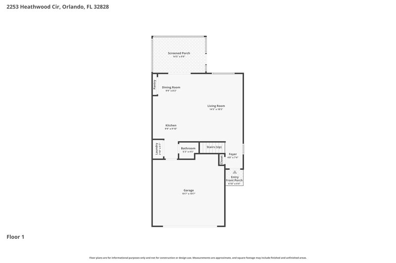 2,380/Mo, 2253 Heathwood Cir Orlando, FL 32828 Floor Plan View