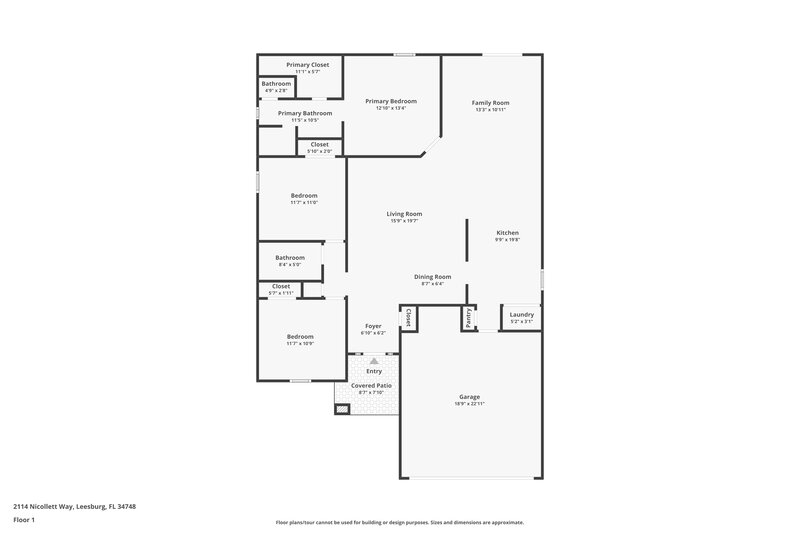 1,790/Mo, 2114 Nicollett Way Leesburg, FL 34748 Floor Plan View