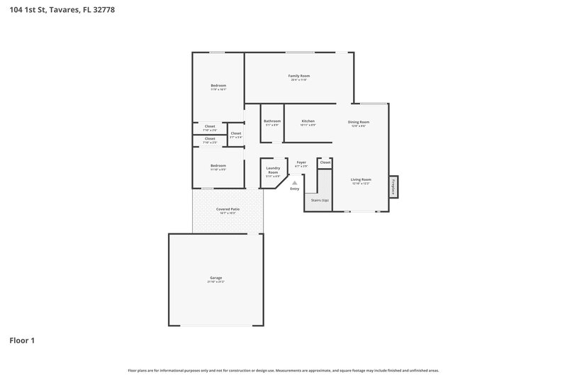 2,505/Mo, 104 First Street Ct Tavares, FL 32778 Floor Plan View