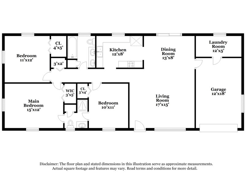 1,875/Mo, 923 N Grove St Eustis, FL 32726 Floor Plan View