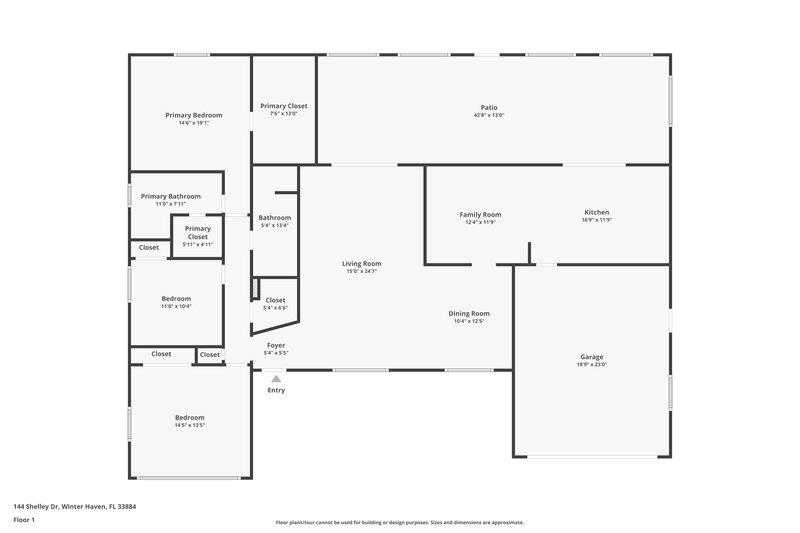 1,870/Mo, 144 Shelley Dr Winter Haven, FL 33884 Floor Plan View
