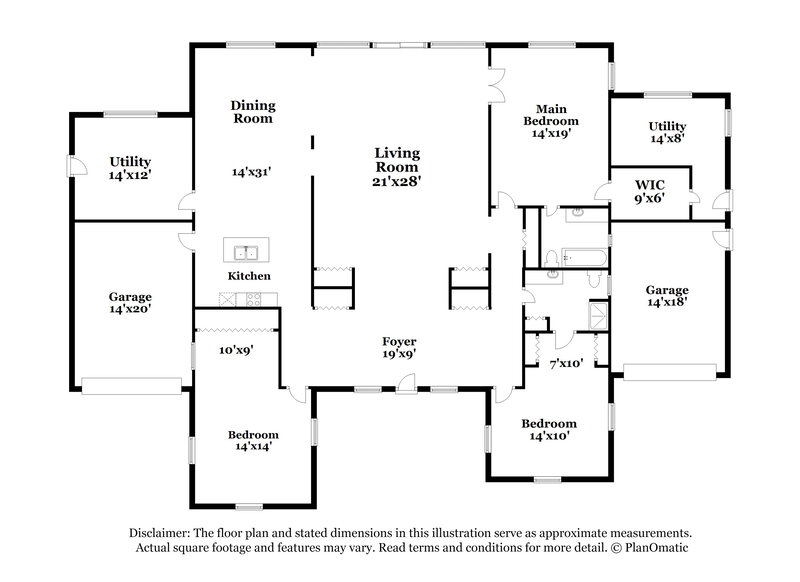 2,265/Mo, 1033 Campbell Ave Lake Wales, FL 33853 Floorplan View