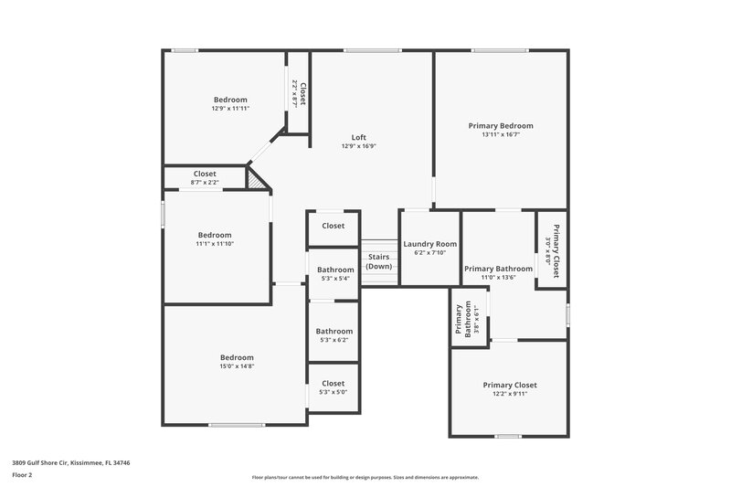 2,590/Mo, 3809 Gulf Shore Cir Kissimmee, FL 34746 Floor Plan View 2