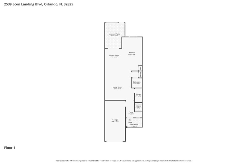 2,410/Mo, 2539 Econ Landing Blvd Orlando, FL 32825 Floor Plan View