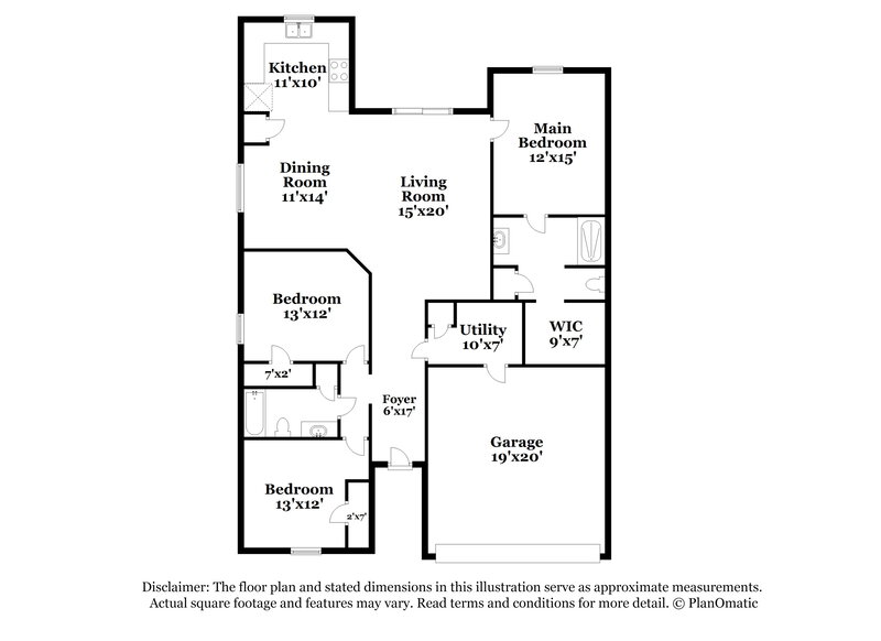 1,825/Mo, 2290 Bexley Dr Tavares, FL 32778 Floor Plan View