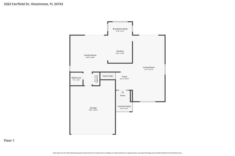 2,620/Mo, 3263 Fairfield Dr Kissimmee, FL 34743 Floor Plan View
