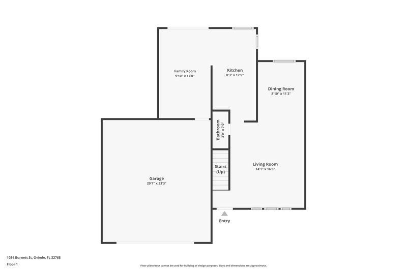 2,130/Mo, 1034 Burnett St Oviedo, FL 32765 Floor Plan View