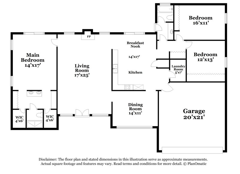 2,040/Mo, 206 College Grove Cir NE Winter Haven, FL 33881 Floor Plan View