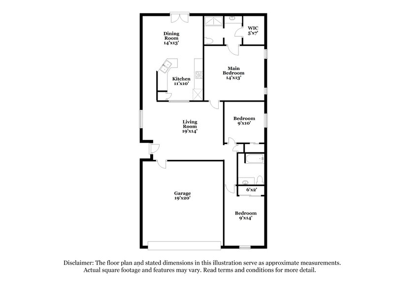 2,285/Mo, 7741 Fort Sumter Dr Orlando, FL 32822 Floor Plan View