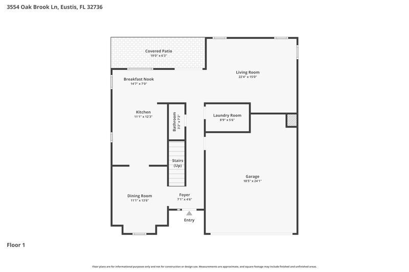 2,350/Mo, 3554 Oak Brook Ln Eustis, FL 32736 Floor Plan View
