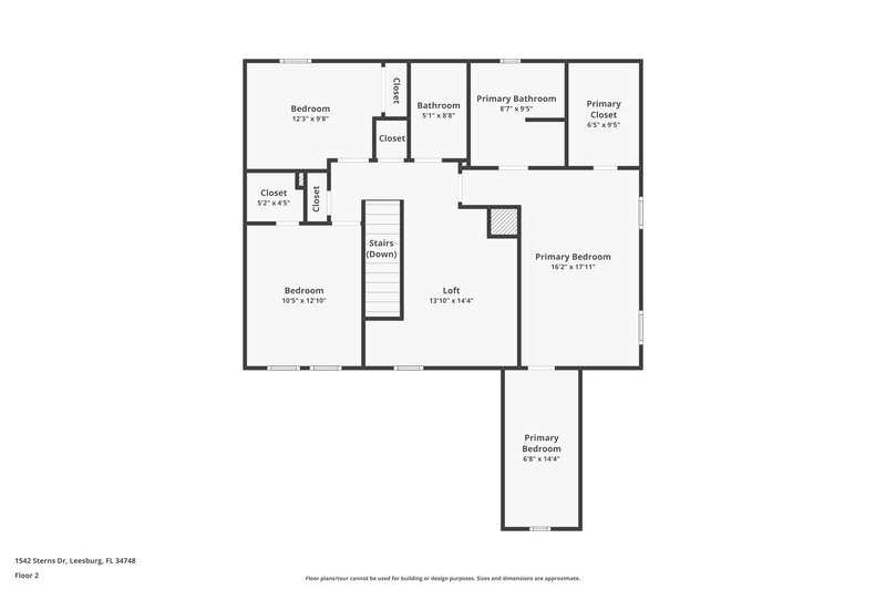 1,990/Mo, 1542 Sterns Dr Leesburg, FL 34748 Floor Plan View 2