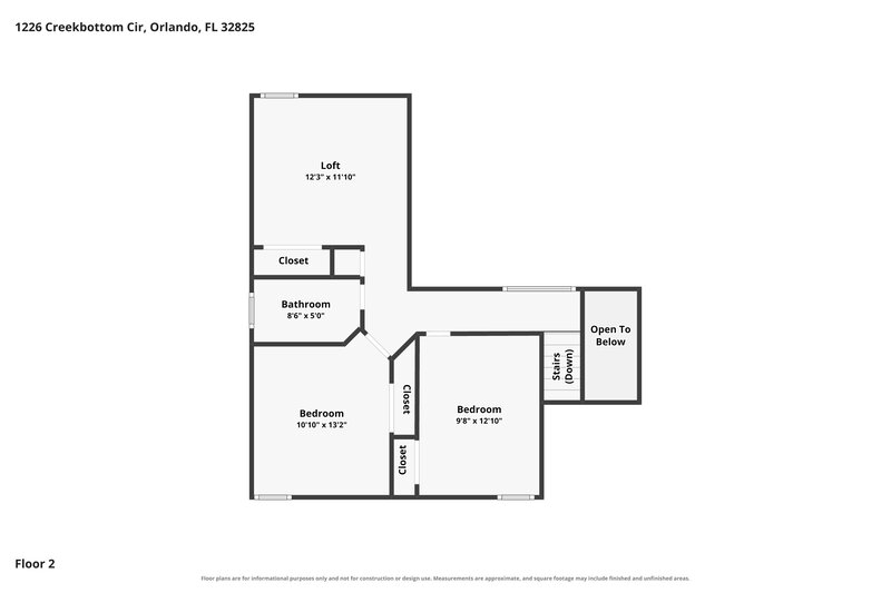 2,525/Mo, 1226 Creekbottom Cir Orlando, FL 32825 Floor Plan View 2