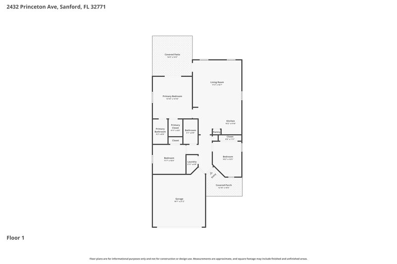 2,245/Mo, 2432 Princeton Ave Sanford, FL 32771 Floor Plan View