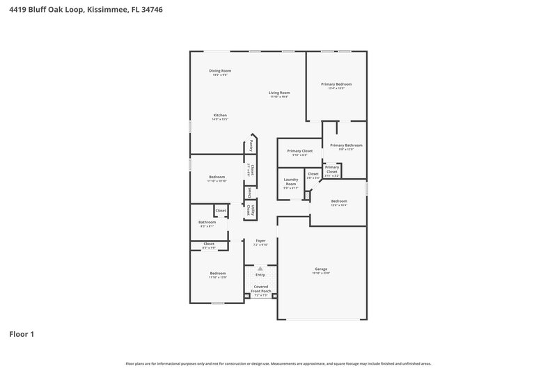 2,310/Mo, 4419 Bluff Oak Loop Kissimmee, FL 34746 Floor Plan View