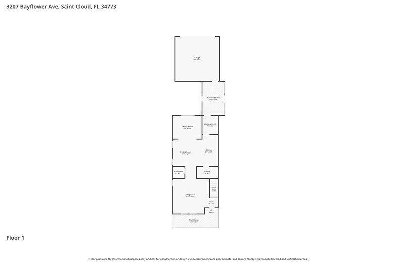 2,185/Mo, 3207 Bayflower Ave Harmony, FL 34773 Floor Plan View