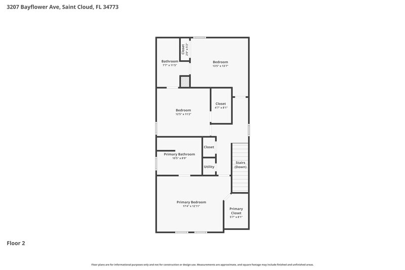 2,185/Mo, 3207 Bayflower Ave Harmony, FL 34773 Floor Plan View 2