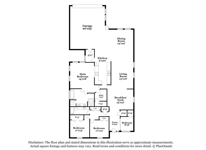 2,425/Mo, 3303 Primrose Willow Dr Harmony, FL 34773 Floor Plan View