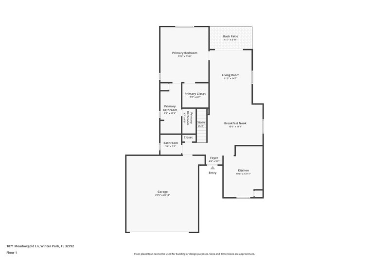 2,275/Mo, 1871 Meadowgold Ln Winter Park, FL 32792 Floor Plan View
