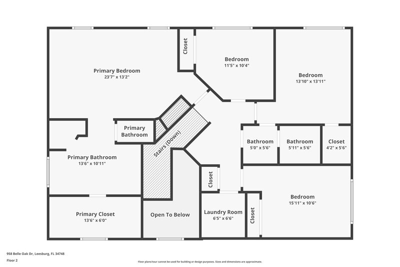 2,550/Mo, 958 Belle Oak Dr Leesburg, FL 34748 Floor Plan View 2