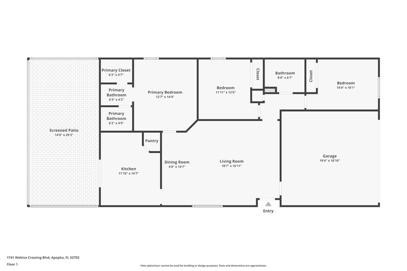 2,080/Mo, 1741 Wekiva Crossing Blvd Apopka, FL 32703 Floor Plan View