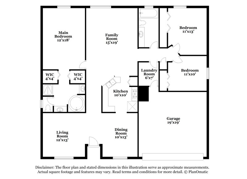 1,625/Mo, 543 Hummingbird Ct Poinciana, FL 34759 Floor Plan View