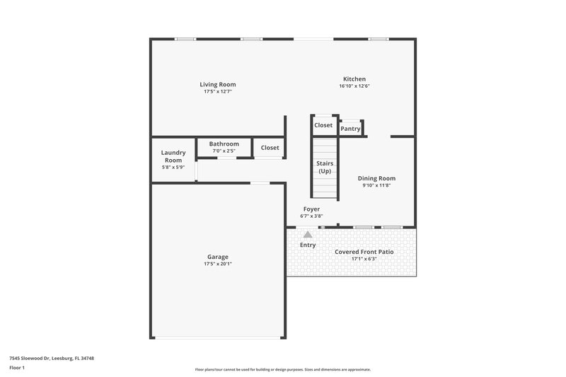 2,130/Mo, 7545 Sloewood Dr Leesburg, FL 34748 Floor Plan View