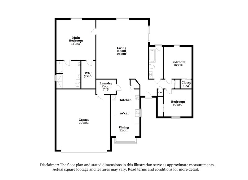 2,200/Mo, 3720 Fallscrest Cir Clermont, FL 34711 Floor Plan View