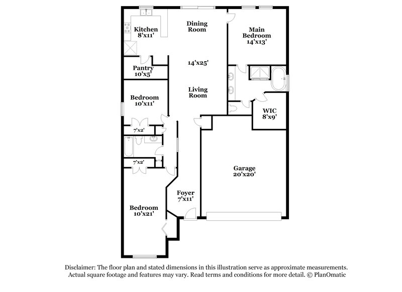 2,110/Mo, 2914 Vista Ct Kissimmee, FL 34744 Floor Plan View